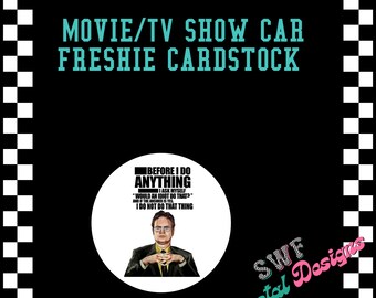 TV Shows Cardstock, Movie Cardstock, Cardstock Rounds, Freshies, Car Air Freshener, Cardstock Images, Cardstock Freshies, TV Freshies