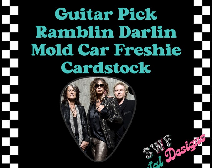 Guitar Pick Cardstock, Ramblin Darlin Guitar Pick Mold, Guitar Pick Car Freshie, Freshie Cardstock, Cardstock Cutouts, Freshies, Country