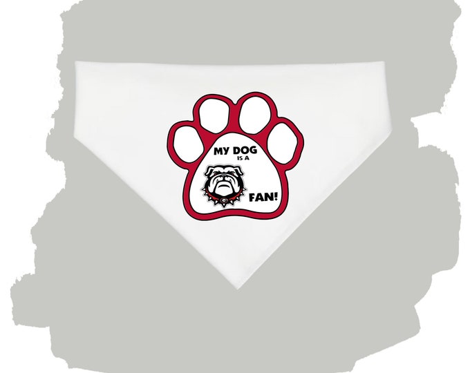 College Football Paw Print Dog Bandana * Handkerchief * Football Fan * Football Bandana * Team Bandana