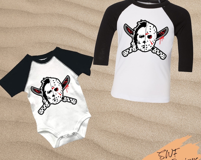 Michael Myers Kids Shirt | Friday the 13th Tee | Halloween T-Shirt | Scary Movie Shirt | Horror Movie Tee | Jason Vorhees Shirt