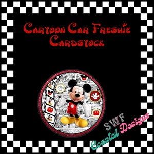 Cartoon Car Freshie Cardstock, Princess Freshies, Circle Cardstock, Glitter Cardstock, Mouse Car Freshie, Freshie Cardstock, Aroma Beads
