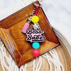 Boss Babe Keychain * Small Business Owner Zipper Pull * Boss Bag Charm * Boss Babe Purse Pull * SBO Key Chains * Women Owned Business