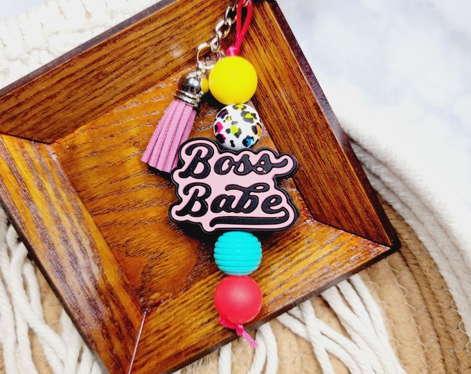 Boss Babe Keychain * Small Business Owner Zipper Pull * Boss Bag Charm * Boss Babe Purse Pull * SBO Key Chains * Women Owned Business