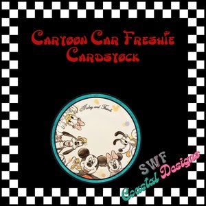 Cartoon Car Freshie Cardstock, Princess Freshies, Circle Cardstock, Glitter Cardstock, Mouse Car Freshie, Freshie Cardstock, Aroma Beads