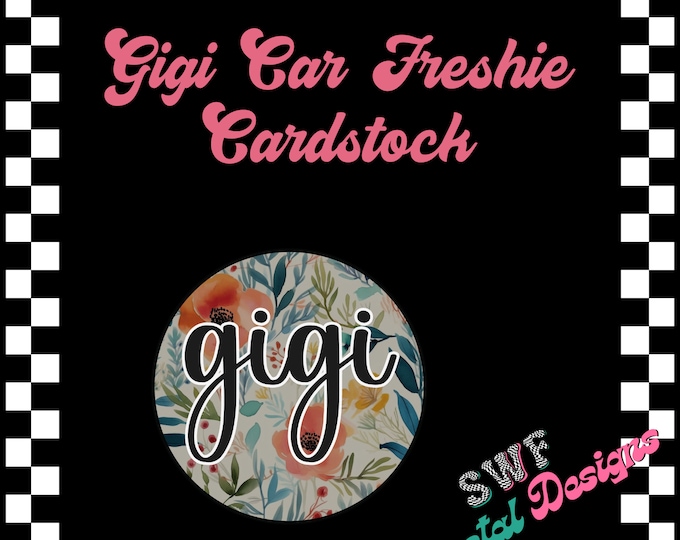 Gigi Car Freshie Cardstock, Mothers Day Cardstock, Freshie Cardstock Image, Gigi Freshies, Leopard Gigi Cardstock, Cardstock Images