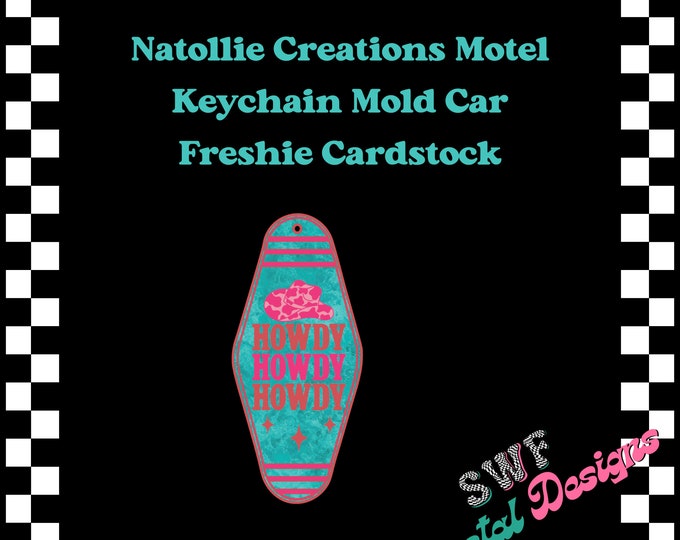 Motel Key Freshie Cardstock, Motel Key Freshie, Freshie, Natollie Creations, Custom Mold Cardstock, Air Freshener Cardstock, Car Freshies