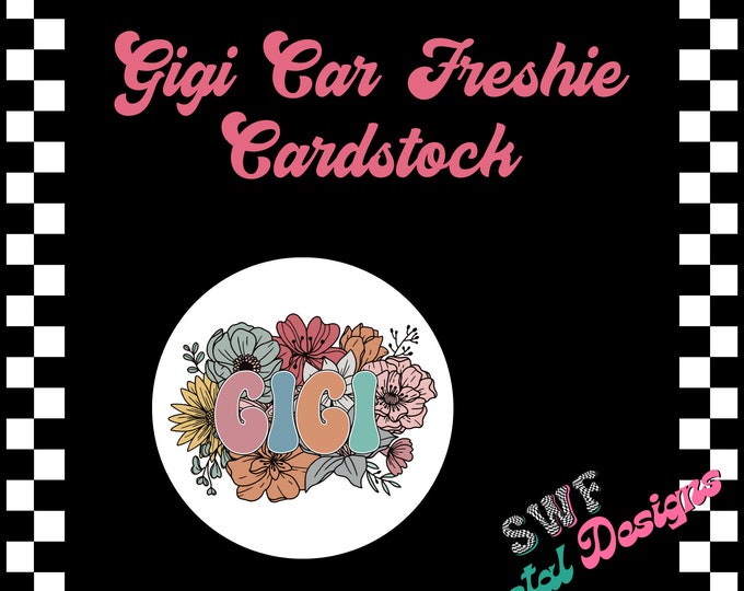 Gigi Car Freshie Cardstock, Mothers Day Cardstock, Freshie Cardstock Image, Gigi Freshies, Leopard Gigi Cardstock, Cardstock Images