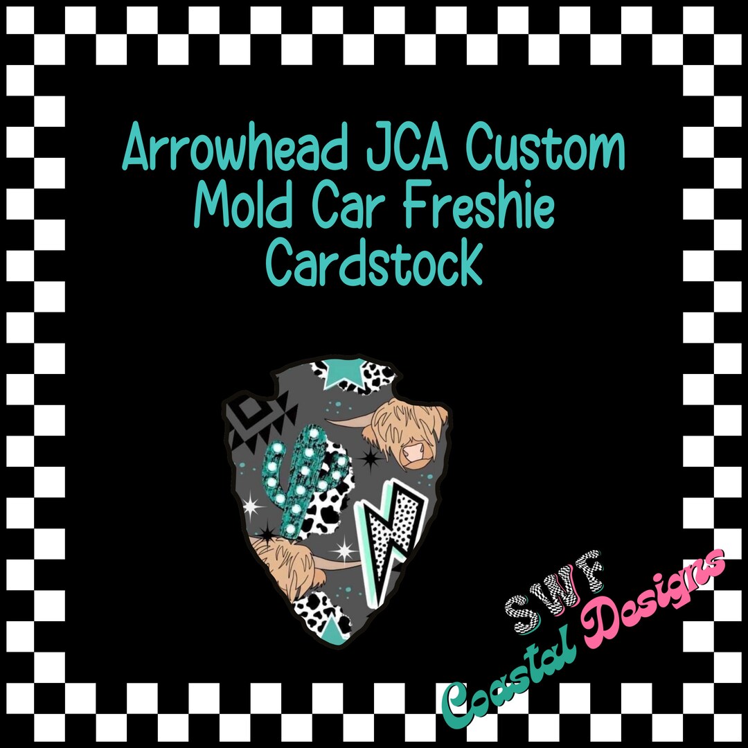 Arrowhead Car Freshie Cardstock, Arrowhead Cardstock, Freshie, Custom