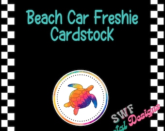 Summer Freshie Cardstock Rounds, Beach Theme Cardstock, Beach Vibes Freshies, Cardstock Images, Summer Car Freshies, Cardstock Cutouts
