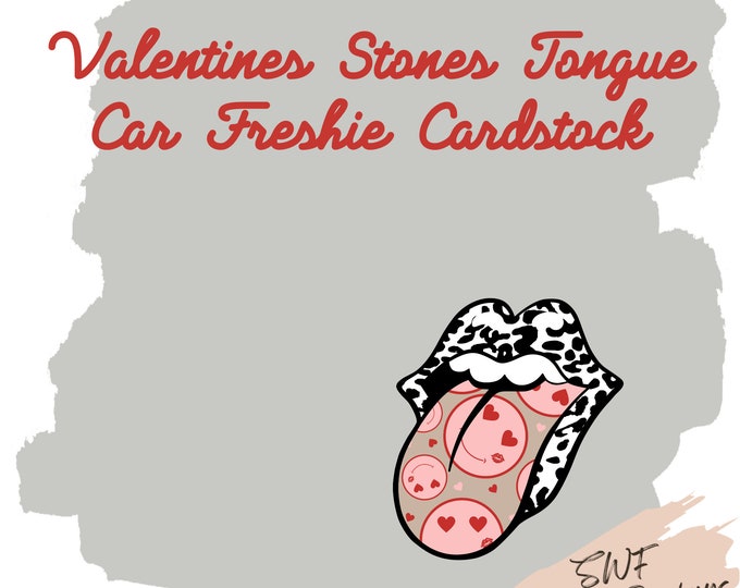 Valentine's Tongue Cardstock, Stones Tongue, Tongue Freshies, Freshies, Leopard Tongue, Car Freshies, Retro Cardstock, Valentine Cardstock