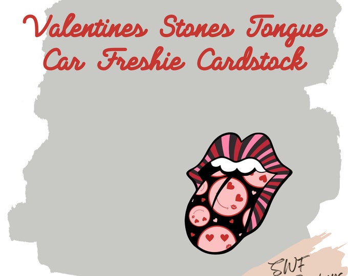 Valentine's Tongue Cardstock, Stones Tongue, Tongue Freshies, Freshies, Leopard Tongue, Car Freshies, Retro Cardstock, Valentine Cardstock