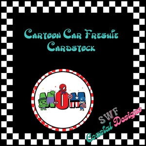 Cartoon Car Freshie Cardstock, Princess Freshies, Circle Cardstock, Glitter Cardstock, Mouse Car Freshie, Freshie Cardstock, Aroma Beads