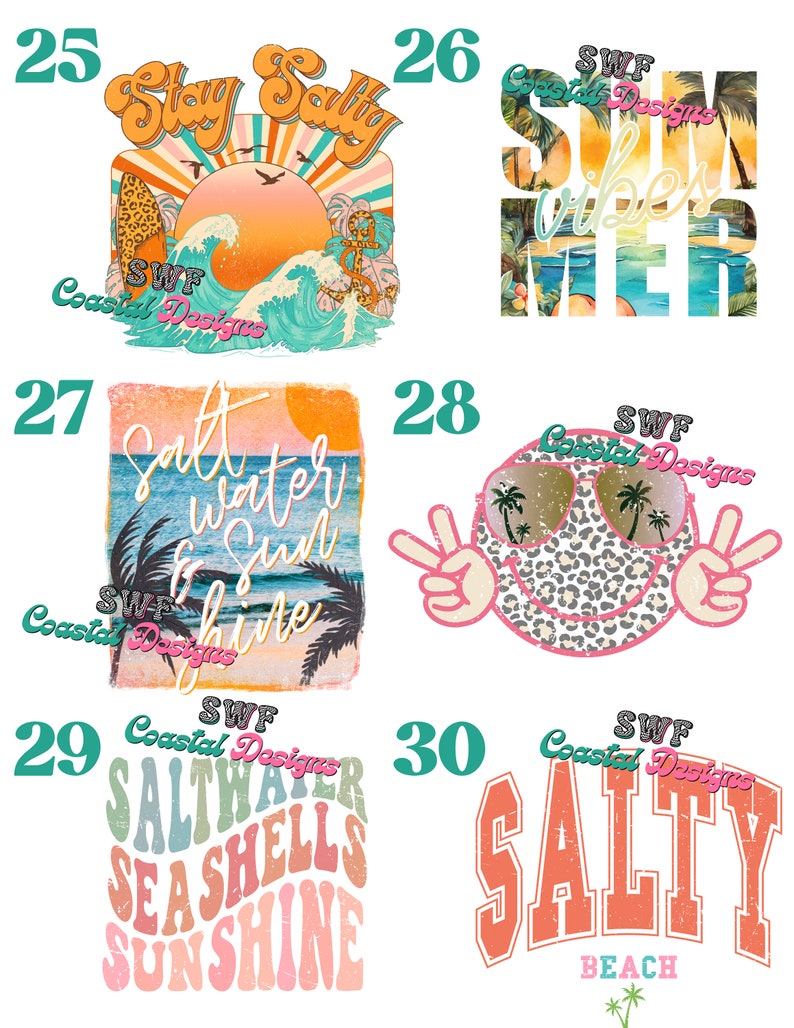 Summer Freshie Cardstock Rounds, Beach Theme Cardstock, Beach Vibes ...