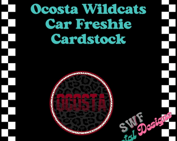 Custom School Mascot Cardstock, Wildcats Car Freshie, School Mascot Freshies, Wildcats Cardstock, School Car Freshies, Cardstock Images