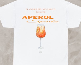 APEROL SPRITZ unisex T-Shirt Heavy Cotton 100% Party Summer Aestethic Funny Gift minimalist design shirt