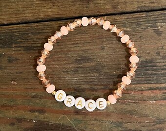 Grace Quartz, Glass Crystal bracelet