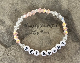 Set Apart / Labradorite, Glass Crystal Bracelet