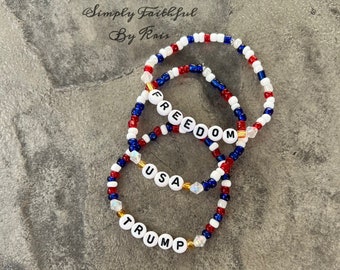 Braccialetti patriottici/libertà, USA, Trump, MAGA