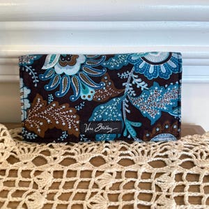 Vera Bradley Checkbook Cover / Java Blau / Muster gedeckt