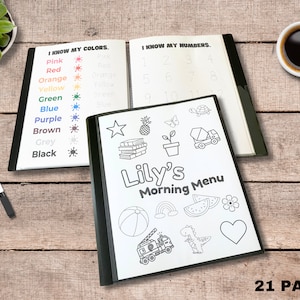 Biblical Morning Menu | Preschool Kindergarten | Homeschool | Preschool Binder | Busy Book | Colors | Letters | Affirmations | Seasons