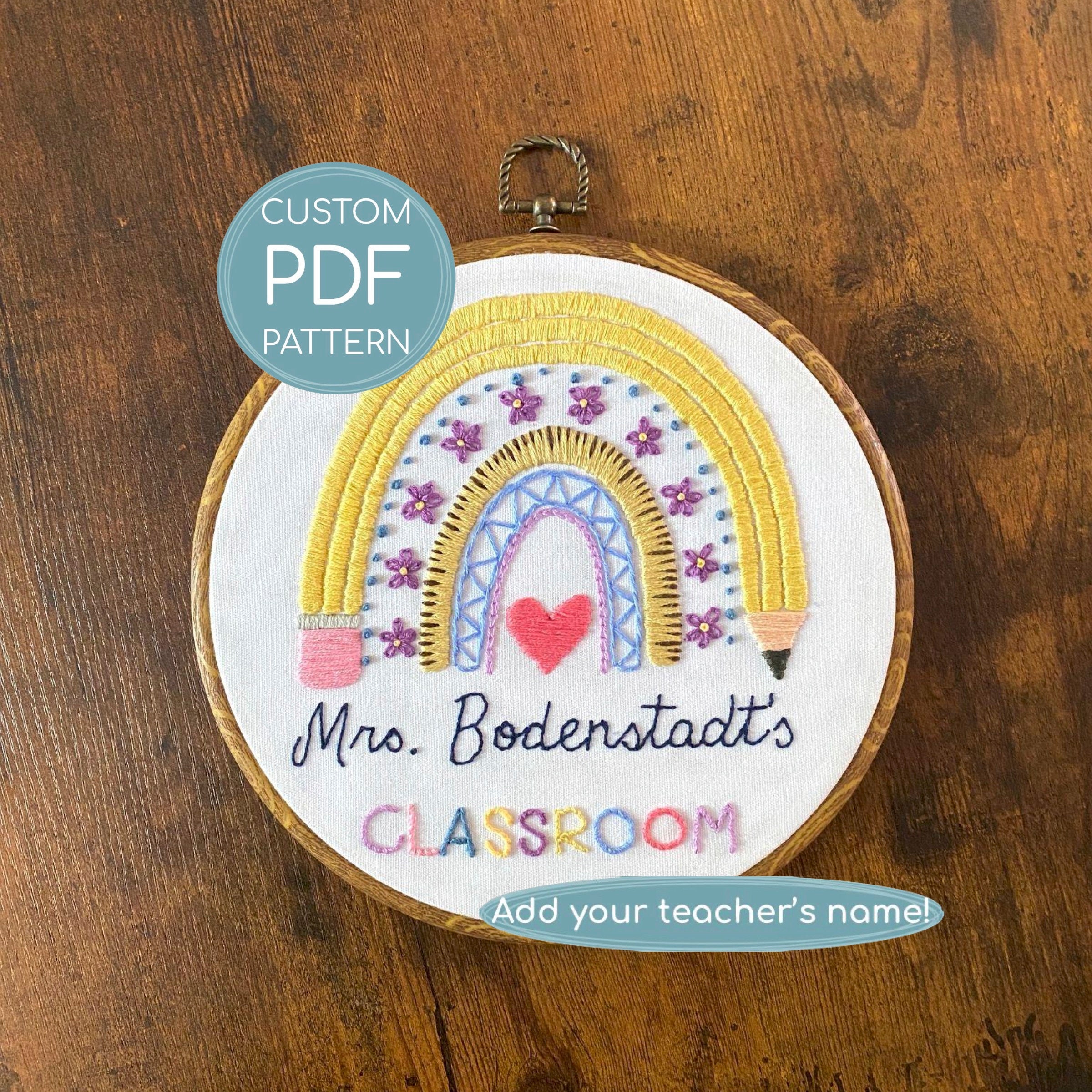 AN EMBROIDERED PHOTO ON FABRIC / TEACHER GIFT IDEA — Pam Ash Designs