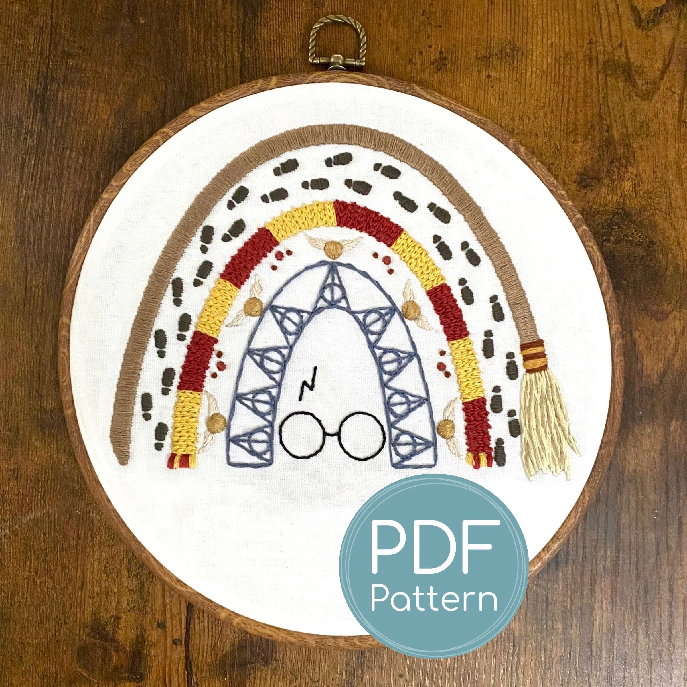 Grifondoro Harry Potter Diy Hook Loop Patch Deathly Hallows Sticker ...