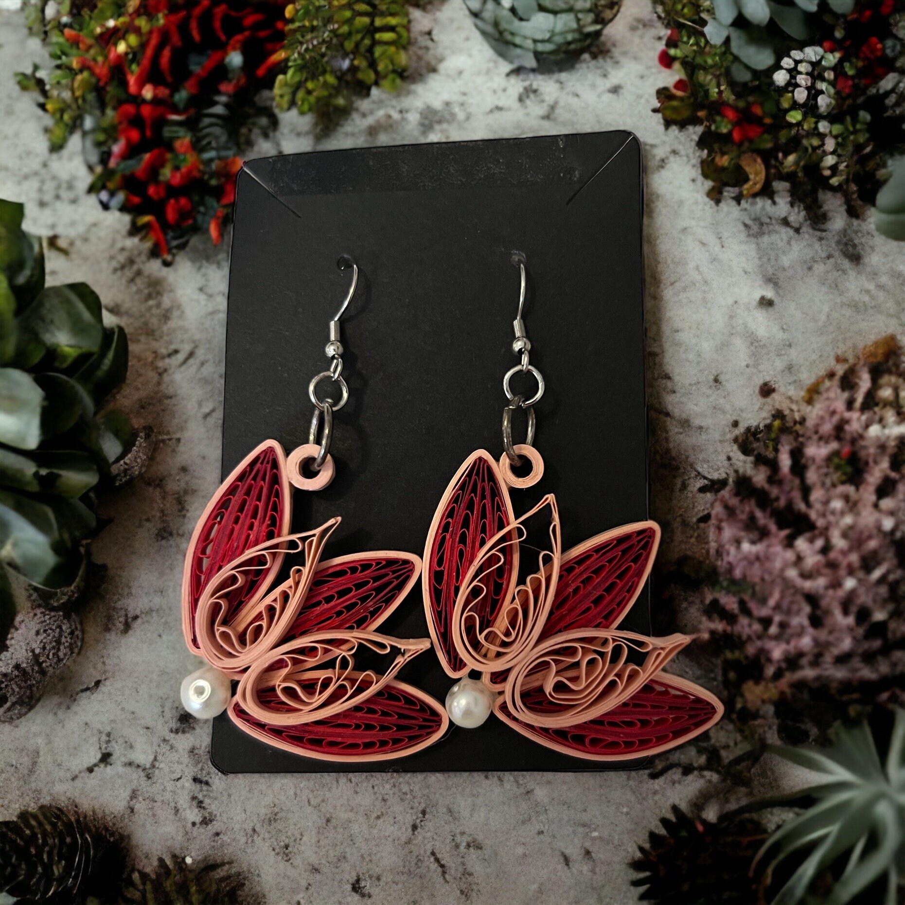 Paper Quill Earrings Etsy