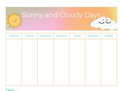 Weekly Bedwetting Follow-up Chart - Etsy