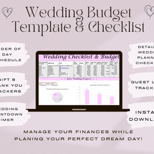 Wedding Budget, Wedding Planner, Wedding Checklist, Wedding Budget Template, Wedding to do list, Wedding Finance Planner