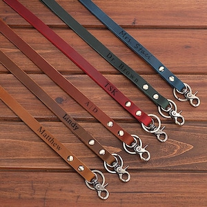 Leather Lanyard Personalized, Teacher Lanyard Leather Lanyard For Keys Personalized, Lanyard Keychain, Lanyard For ID Badge, Gift for Dad