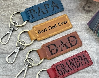 Llavero personalizado para papá, regalo para papá primerizo, llavero grabado para papá, llavero del Día del Padre, llavero para papá