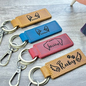 Portachiavi commemorativo personalizzato per cani, ricordo della perdita di un animale domestico, portachiavi in memoria del cane, regalo di condoglianze per gli amanti dei cani, portachiavi commemorativo personalizzato