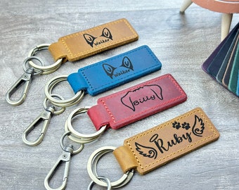 Personalized Dog Memorial Keychain, Pet Loss Keepsake, Dog Remembrance Keychain, Sympathy Gift for Dog Lovers, Custom Memorial Keyring