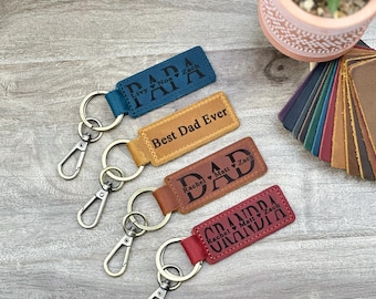 DAD KEYCHAIN, Personalized Dad Keychain, New Dad Gift, Engraved Dad Keychain, Fathers Day Gift, First Fathers Day, GIFT for Dad, Fathers