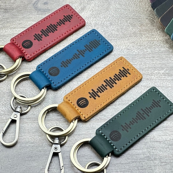 Custom SONG KEYCHAIN, Personalized Scannable Music Keychain, CHRISTMAS Gift, Anniversary Gift, Valentines Day Gift, Husband Birthday Gift