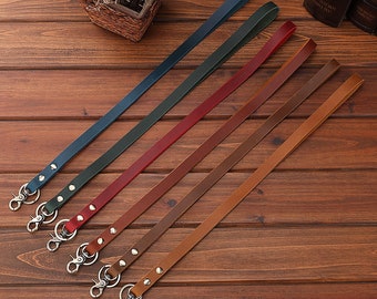 Leather Lanyard Personalized, Teacher Lanyard Leather Lanyard For Keys Personalized, Lanyard Keychain, Lanyard For ID Badge, Gift for Dad
