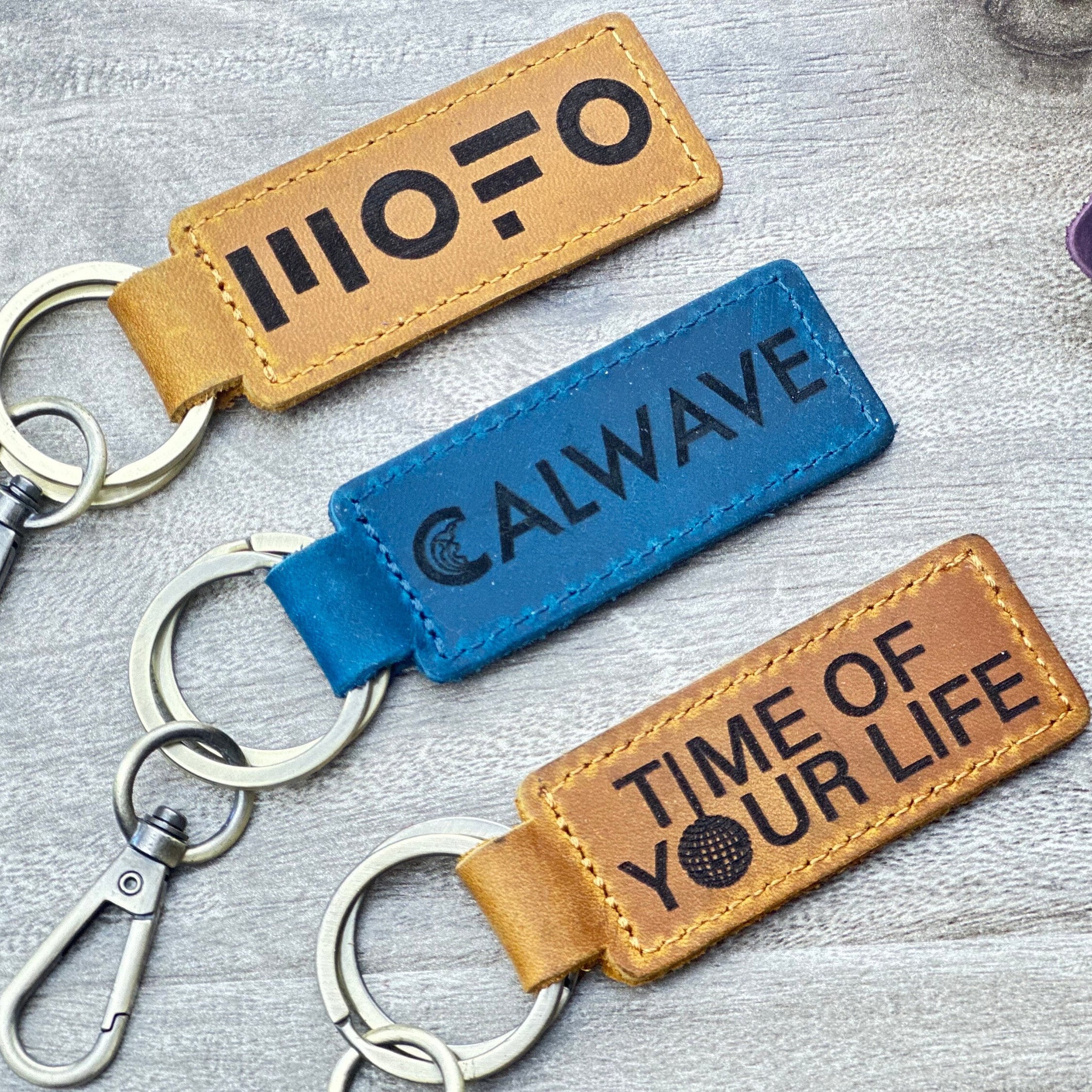 Keychain Promotion Custom Logo Leather Keychain, Personalized Engraved Keychain, Corporate ...