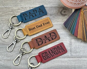 FALOGIJE Grandpa Fathers Day Keychain Gifts From Granddaughter, Grandfather Birthday Presents