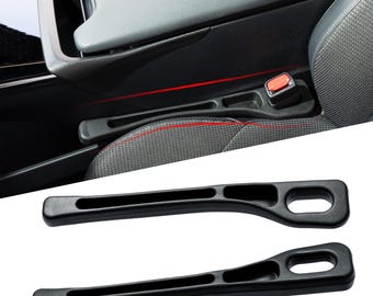 2 piezas de relleno para el espacio entre los asientos del coche, organizador multifuncional con soporte para teléfono, se adapta entre los asientos y la consola, ajuste universal para coches, SUV y camiones.