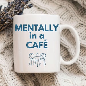 Daydreaming Coffee Mug: Cafe Lover Gift, Minimalist Design