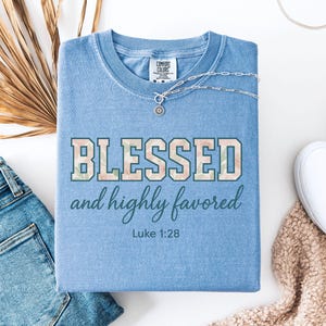 Comfort Colors® Bible Verse Shirt, Cute Christian Shirt For Women,Jesus Shirt,Christian Gift, Christian Christmas Shirt,Love and Grace Shirt