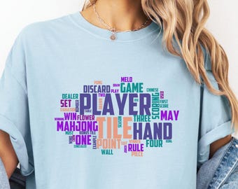 Comfort Colors Mahjong Tshirt, Game Night T-Shirt, Mahjong Lover Gift, Mahjong Player Tshirt,  Mahjong Club Shirt, Game Day Tshirt
