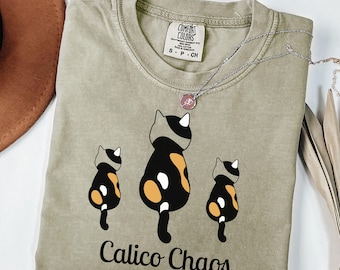 Cat Gift, Calico Cat Shirt, Comfort Colors Tee, Cat Lover Gift