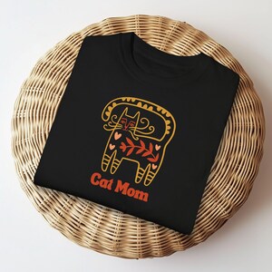 Retro Cat Comfort Colors Shirt: Cottagecore Cat Lover Gift