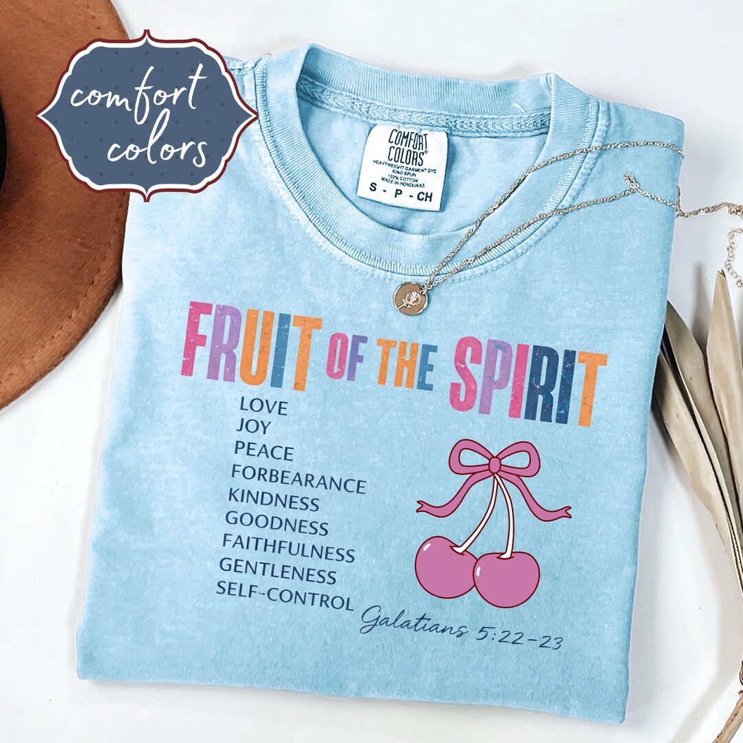 Comfort Colors Christian Fruit of the Spirit Tshirt, Bible Verse Shirt ...