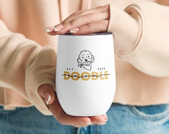 Doodle Hund Mama Reise Becher Goldendoodle Trinkbecher Golden Doodle Mama Geschenk Hund Mama Geschenk Hundeliebhaber Edelstahl Becher