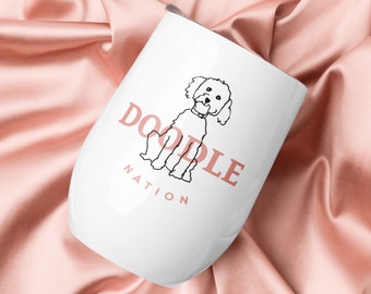 Doodle Hund Mama Reise Becher Goldendoodle Trinkbecher Golden Doodle Mama Geschenk Hund Mama Geschenk Hundeliebhaber Edelstahl Becher