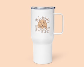 Dog Mom Tumbler Stainless Steel Dog Mom Gift Travel Mug With Handle Gift for Dog Mom 25 OZ Insulated Tumbler With Lid Gift for Dog Lovers