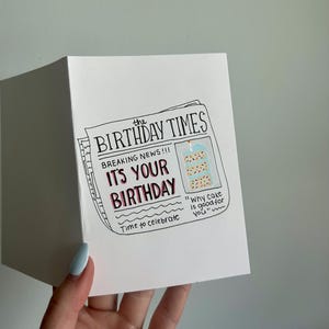 Funny Birthday Card | Handmade Newspaper Design | “It’s Your Birthday” | Cute & Unisex | Newspaper Birthday Card | Free Shipping from Canada