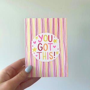 Vous avez cette carte | Carte d'encouragement faite main | Édifiante et lumineuse | Motivation : soutien ou félicitations | Livraison gratuite au Canada